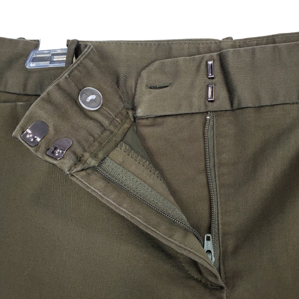 Liz Claiborne Emma Straight Leg Ankle Length  Green Womens Dress Pants Size 12 - Picture 5 of 15